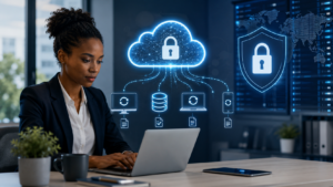 Cloud Backup solution showing secure business data storage and cloud protection for organisations