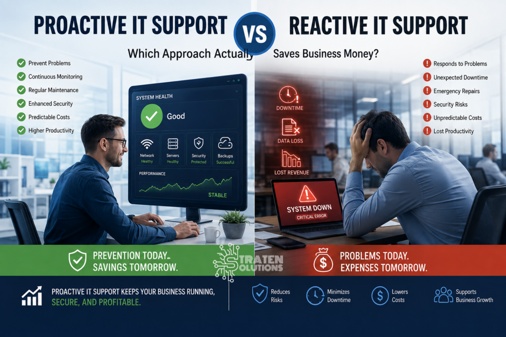 Proactive IT Support Vs. Reactive IT: Which Approach Actually Saves Businesses Money?